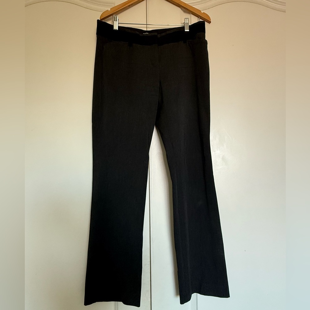 Express Editor Bootcut Trousers – Dark Gray w/ Black Trim (10R)